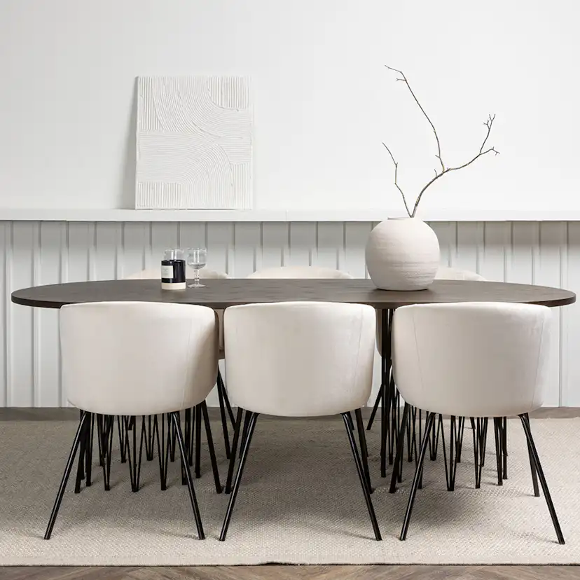 Matbord furniture/fashion Stone med 6 Berit Stolar