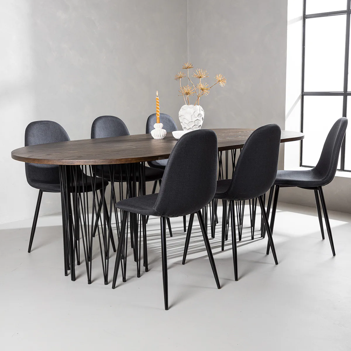 Matgrupp furniture/fashion Stone med 6 Polar Stolar