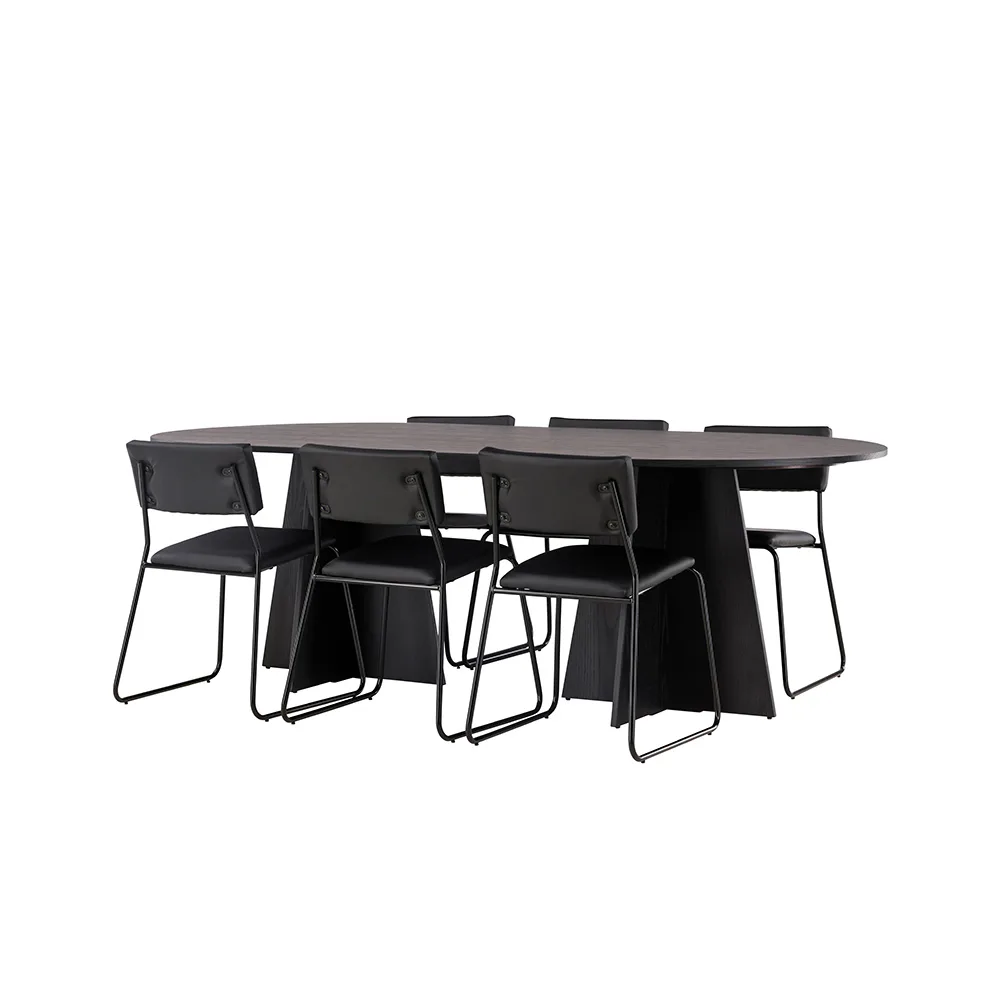 Matgrupp Venture Home Bootcut Oval med 6 Kenth Stolar