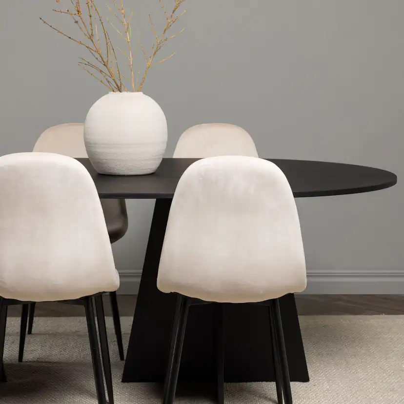 Matgrupp Venture Home Bootcut Oval med 6 Polar Sammet Stolar