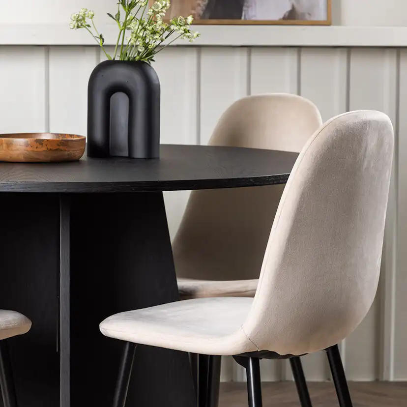 Matgrupp Venture Home Bootcut Ø110 cm med 4 Polar Stolar Sammet