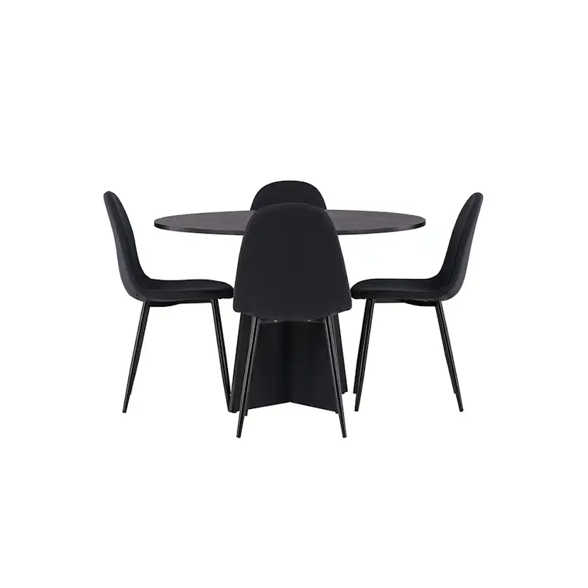 Matgrupp Venture Home Bootcut Ø110 cm med 4 Polar Stolar