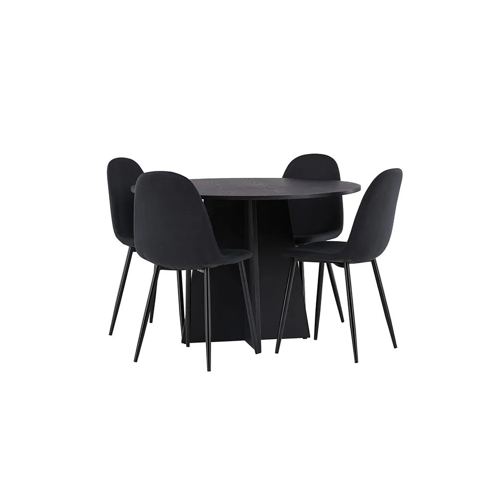 Matgrupp Venture Home Bootcut Ø110 cm med 4 Polar Stolar