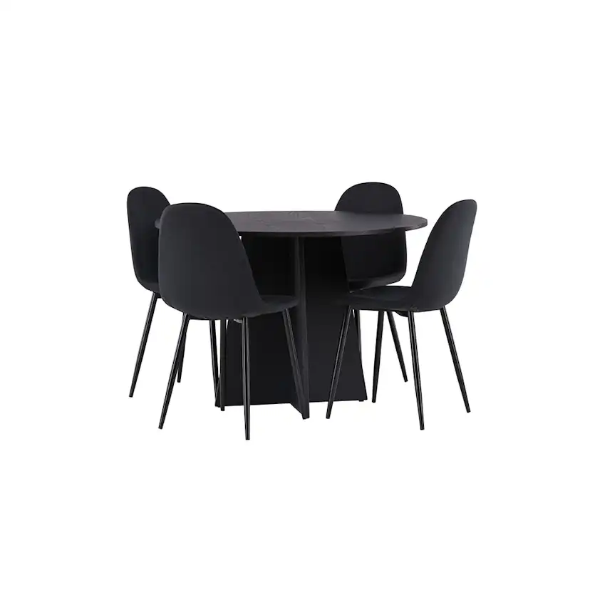 Matgrupp Venture Home Bootcut Ø110 cm med 4 Polar Stolar