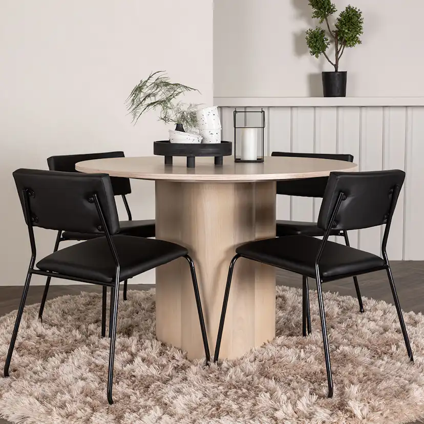 Matgrupp Venture Home Olivia med 4 Kenth Stolar Natur