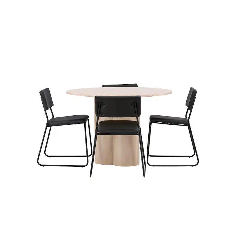 Matgrupp Venture Home Olivia med 4 Kenth Stolar Natur