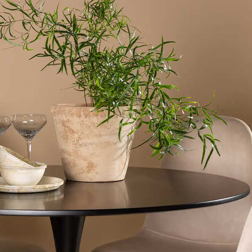 Matgrupp Venture Home Glade Ø 100 cm med 4 Polar Stolar Sammet