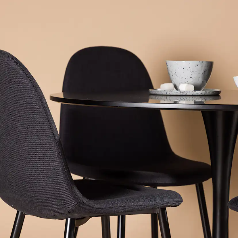 Matgrupp Venture Home Glade Ø 100 cm med 4 Polar Stolar