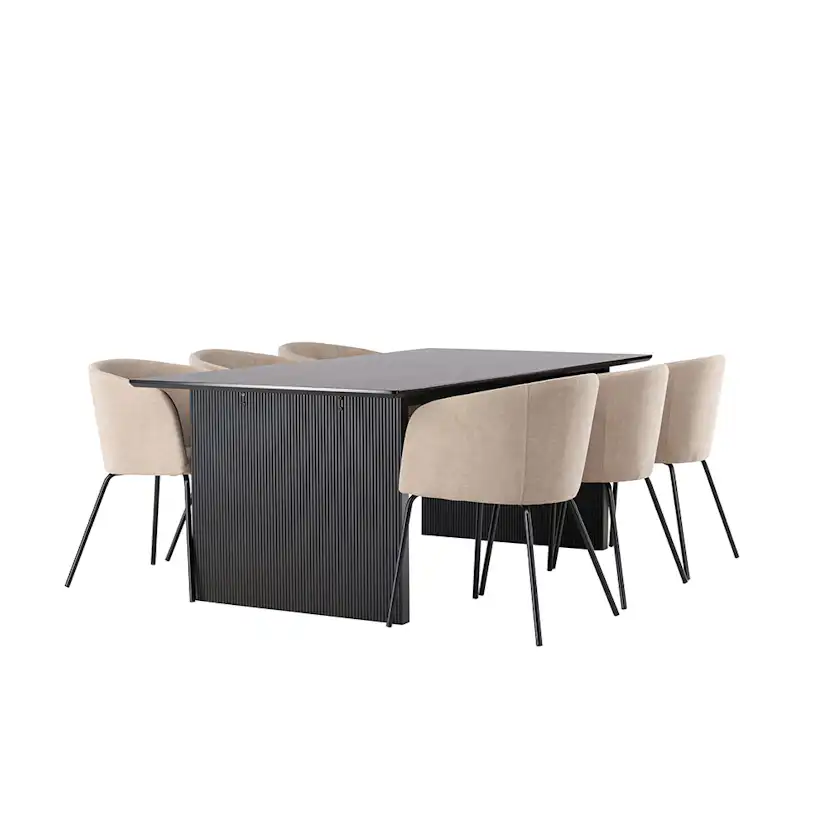 Matgrupp Venture Home Vail med 6 Berit Stolar