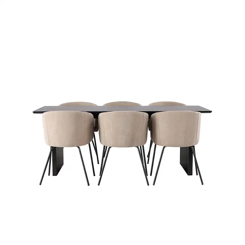 Matgrupp Venture Home Vail med 6 Berit Stolar