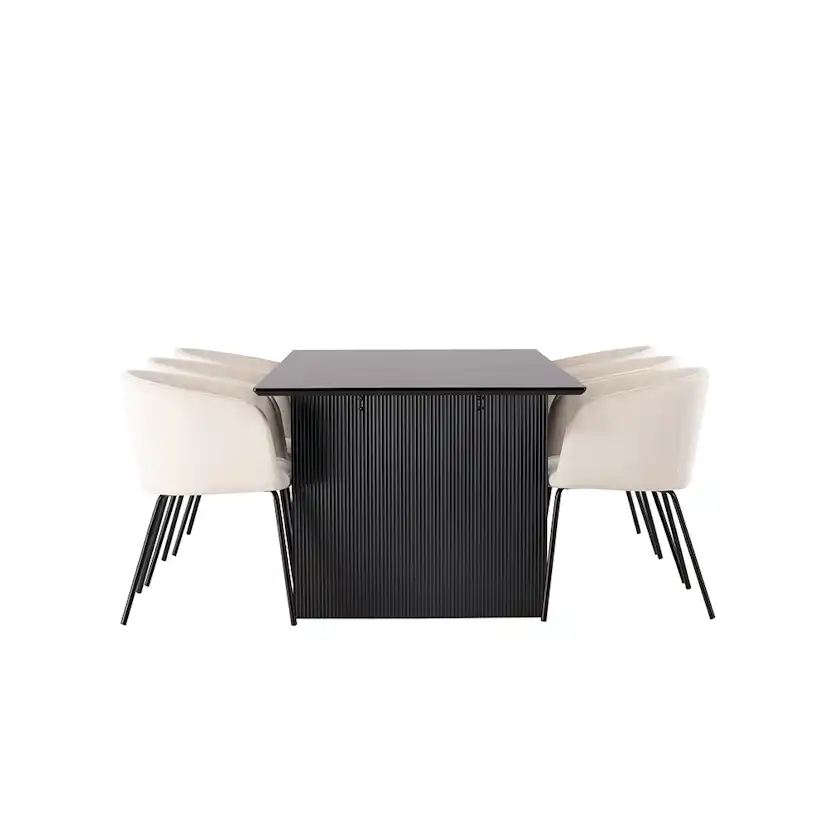 Matgrupp Venture Home Vail med 6 Berit Stolar Sammet