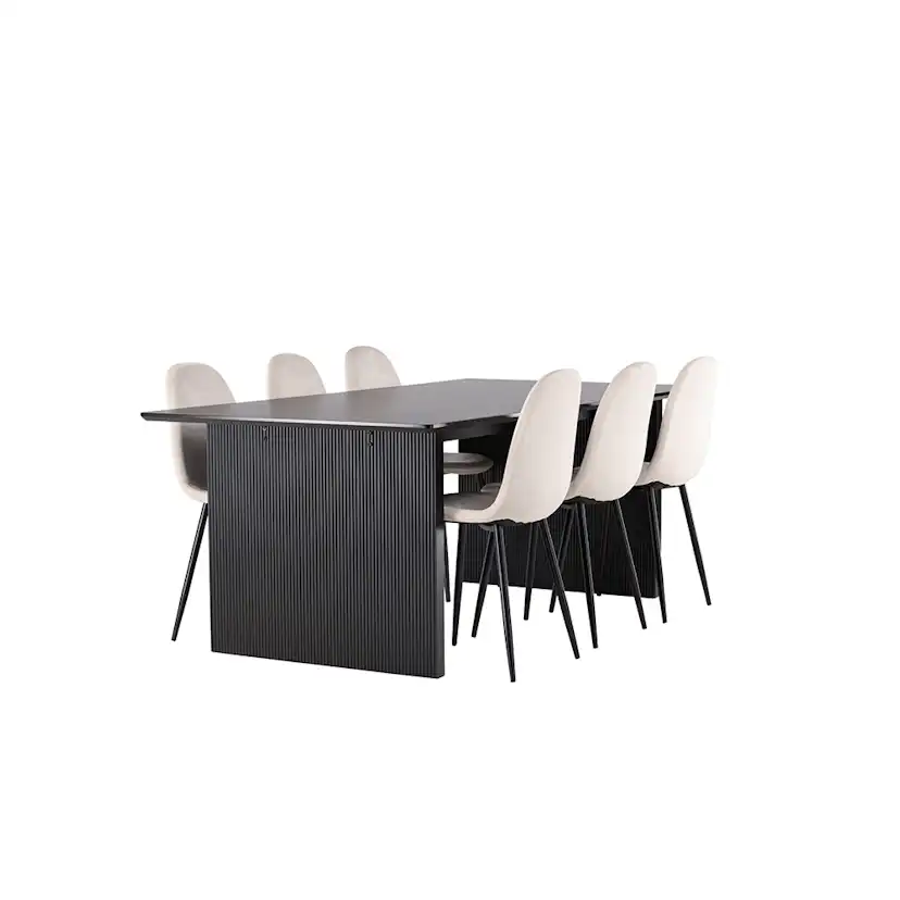 Matgrupp Venture Home Vail med 6 Polar Stolar Sammet