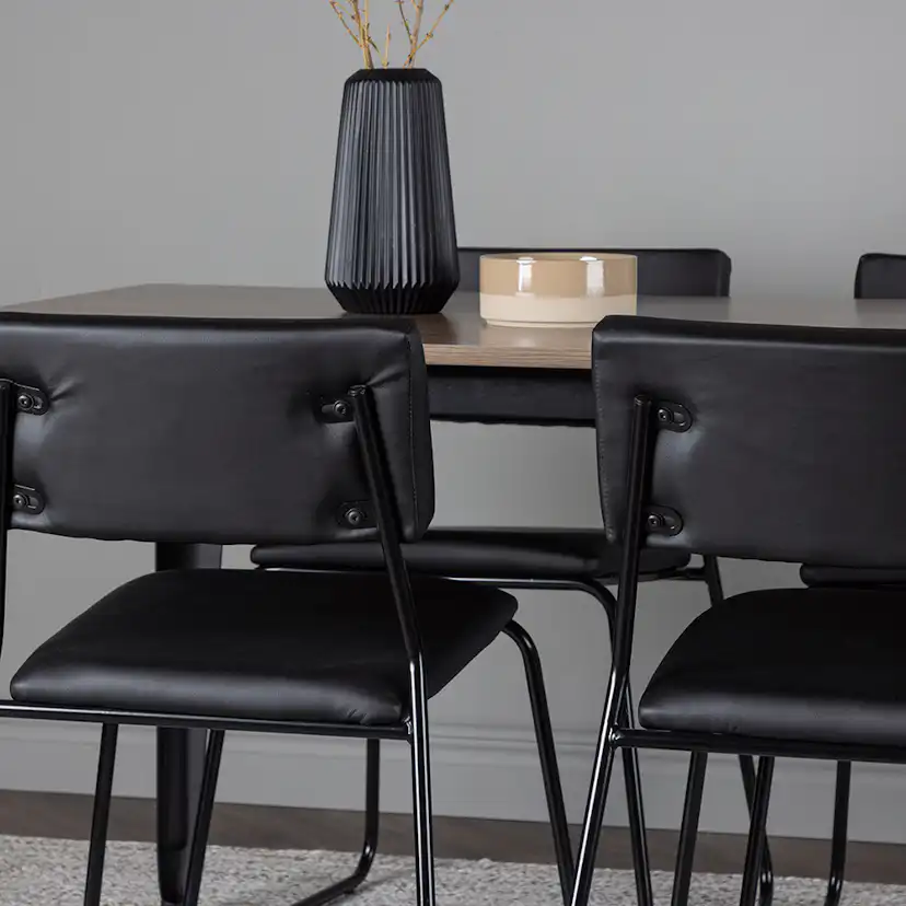 Matgrupp Venture Home Tempe 140 cm med 4 Kenth Stolar