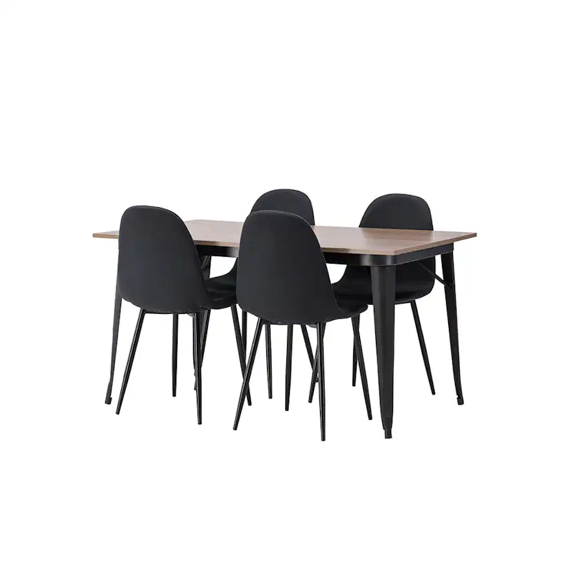 Matgrupp Venture Home Tempe 140 cm med 4 Polar Stolar