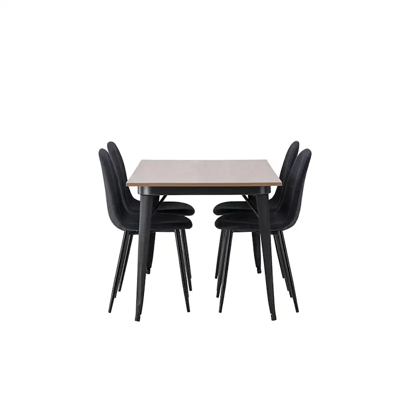 Matgrupp Venture Home Tempe 140 cm med 4 Polar Stolar