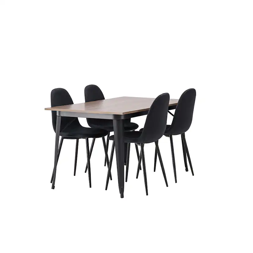 Matgrupp Venture Home Tempe 140 cm med 4 Polar Stolar