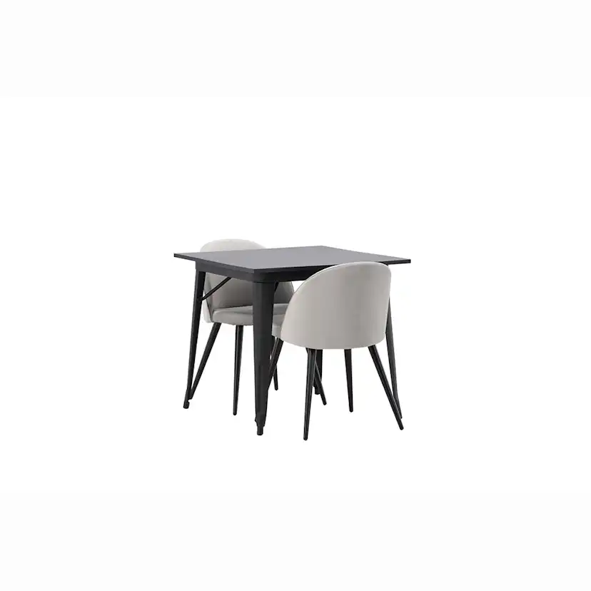 Matgrupp Venture Home Tempe med 2 Velvet Stolar