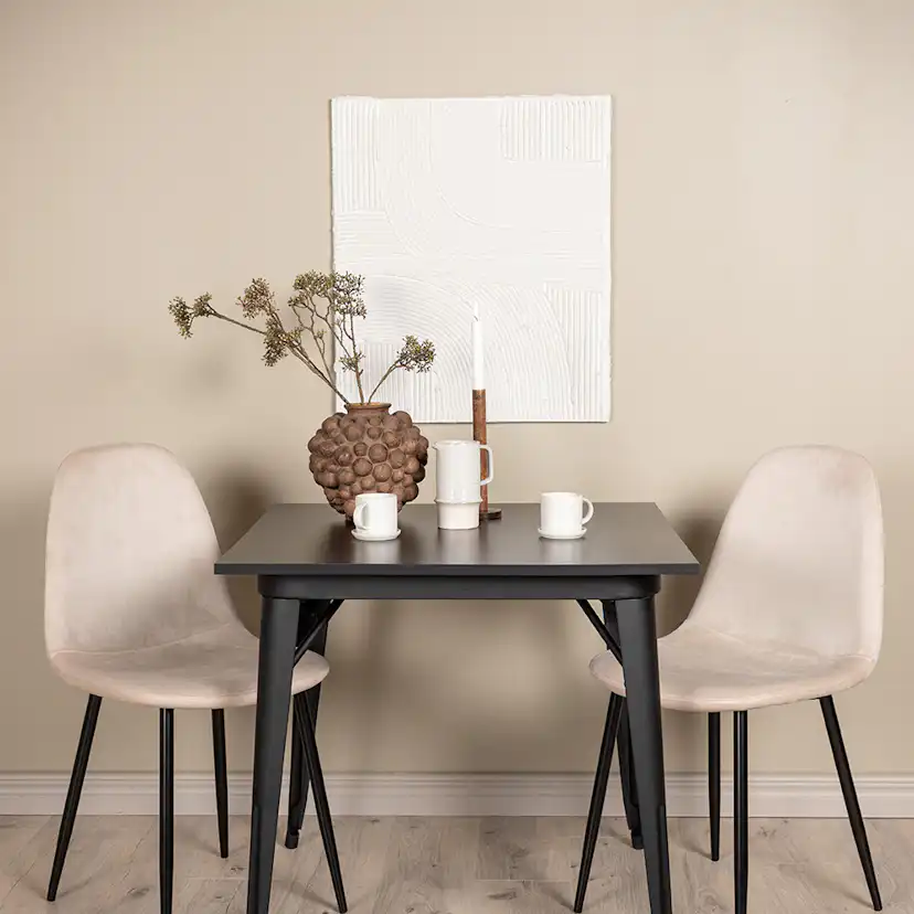 Matgrupp Venture Home Tempe med 2 Polar Stolar Sammet