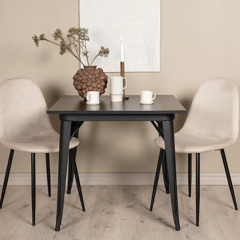 Matgrupp Venture Home Tempe med 2 Polar Stolar Sammet