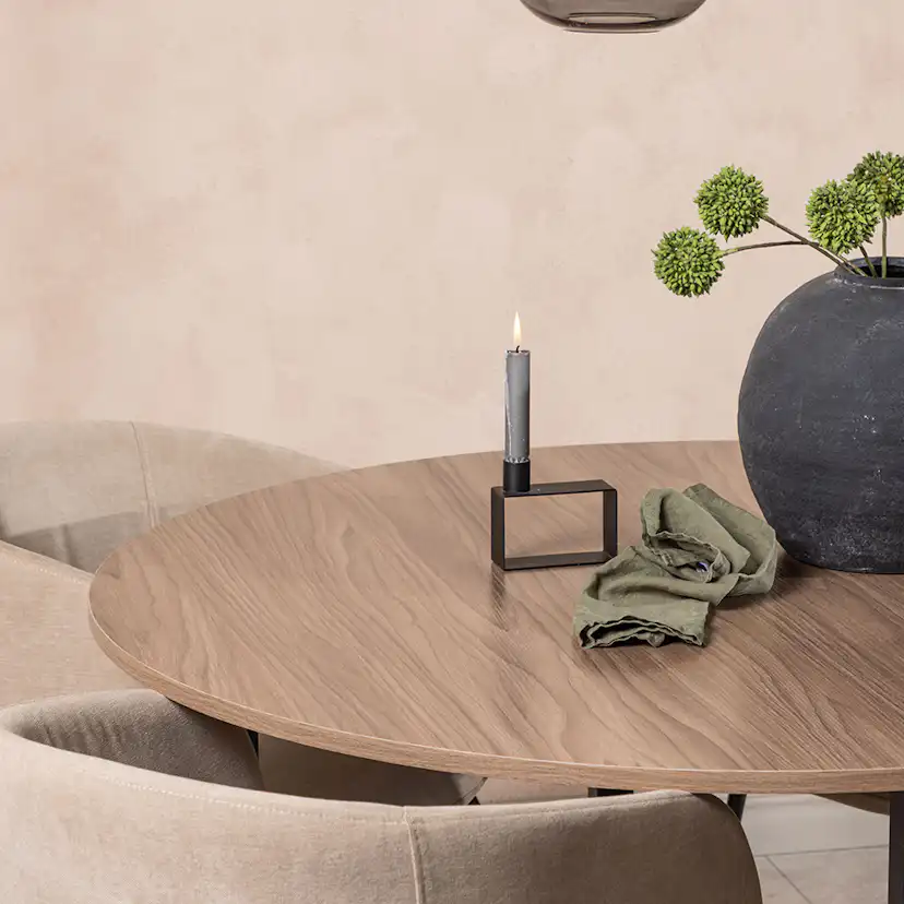 Matgrupp Venture Home Durango Ø 120 cm med 4 Berit Stolar