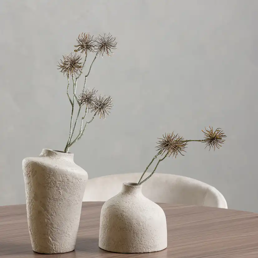 Matgrupp Venture Home Durango Runt Matbord Ø120 cm & 4 Berit Stolar i Beige Sammet