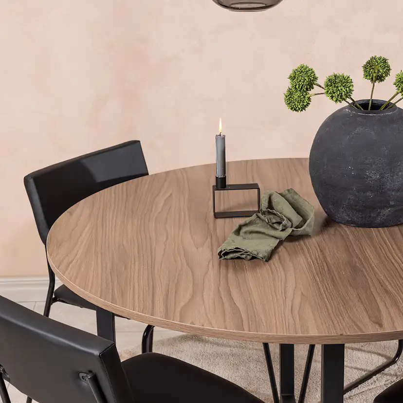 Matgrupp Venture Home Durango Ø 120 cm med 4 Kenth Stolar