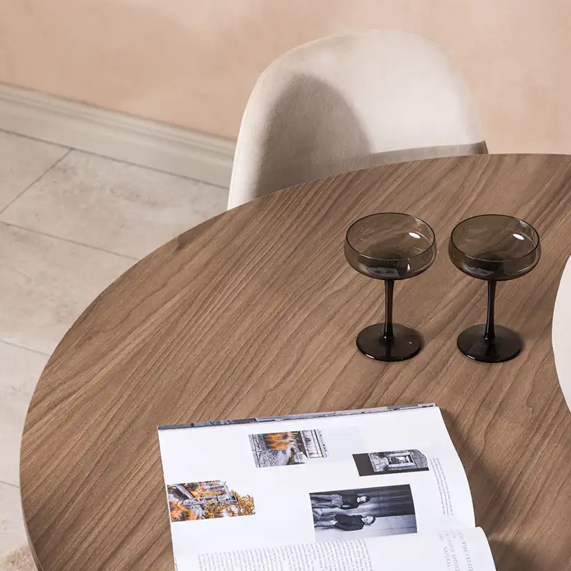 Matgrupp Venture Home Durango Ø 120 cm med 4 Polar Stolar Sammet