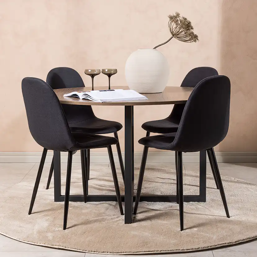 Matgrupp Venture Home Durango Ø 120 cm med 4 Polar Stolar