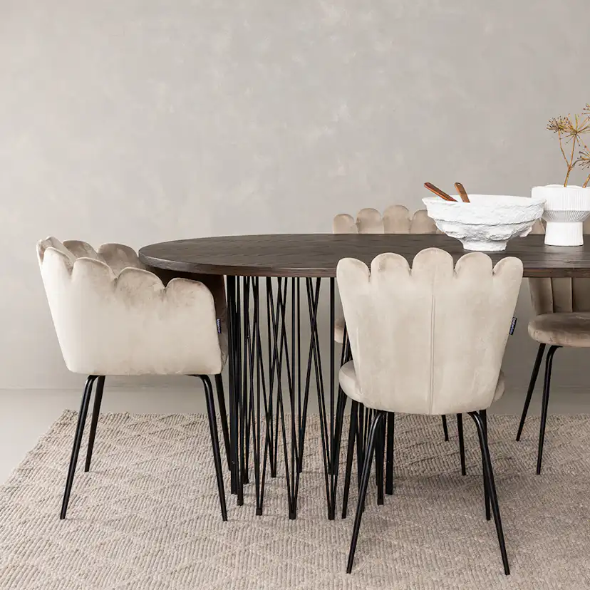 Matgrupp furniture/fashion Stone med 4 Limhamn Light Stolar och 2 Limhamn Stolar