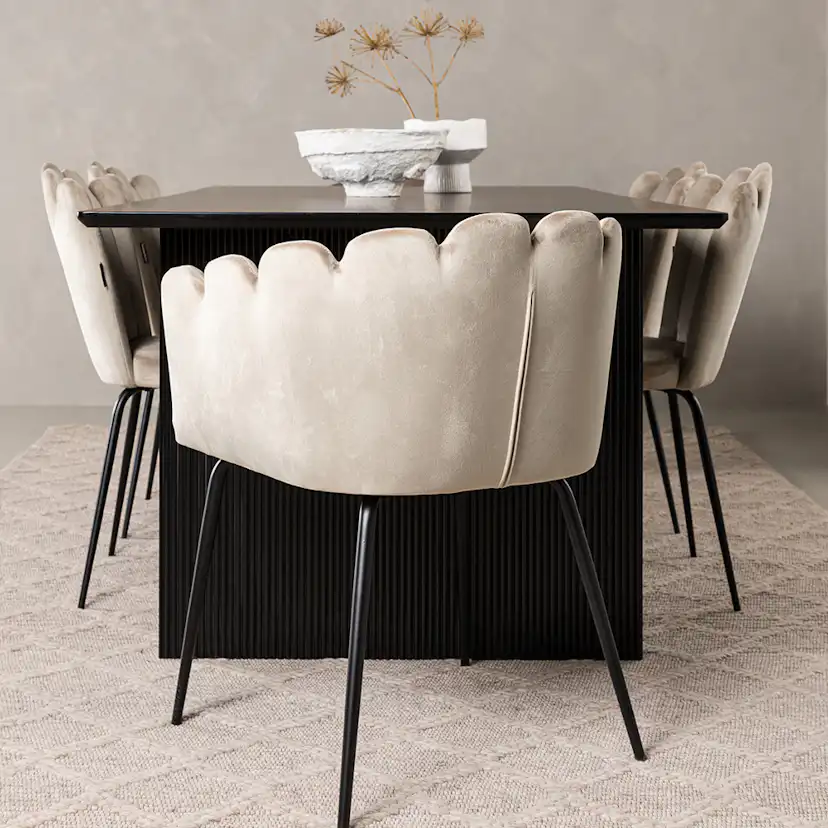 Matgrupp Venture Home Vail med 4 Limhamn Light Stolar