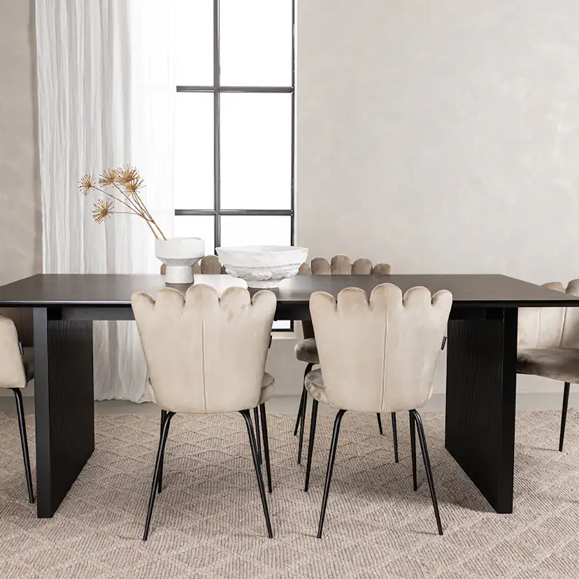 Matgrupp Venture Home Vail med 4 Limhamn Light Stolar