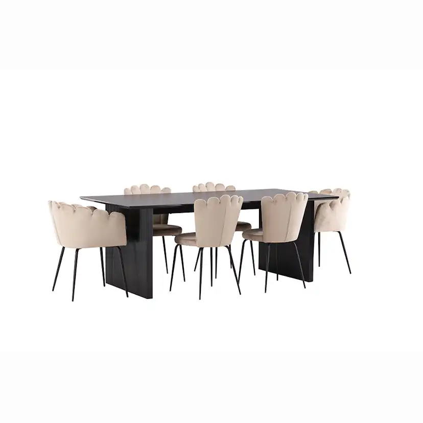 Matgrupp Venture Home Vail med 4 Limhamn Light Stolar