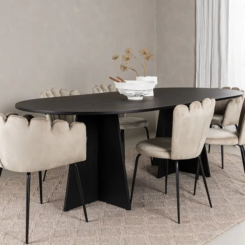 Matgrupp Venture Home Bootcut med 4 Limhamn Light Stolar