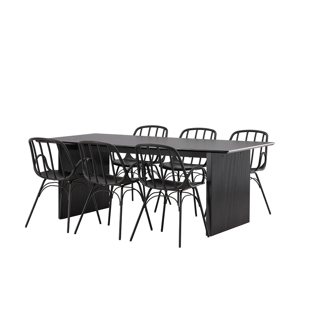 Matgrupp Venture Home Vail med 6 Dyrön Stolar