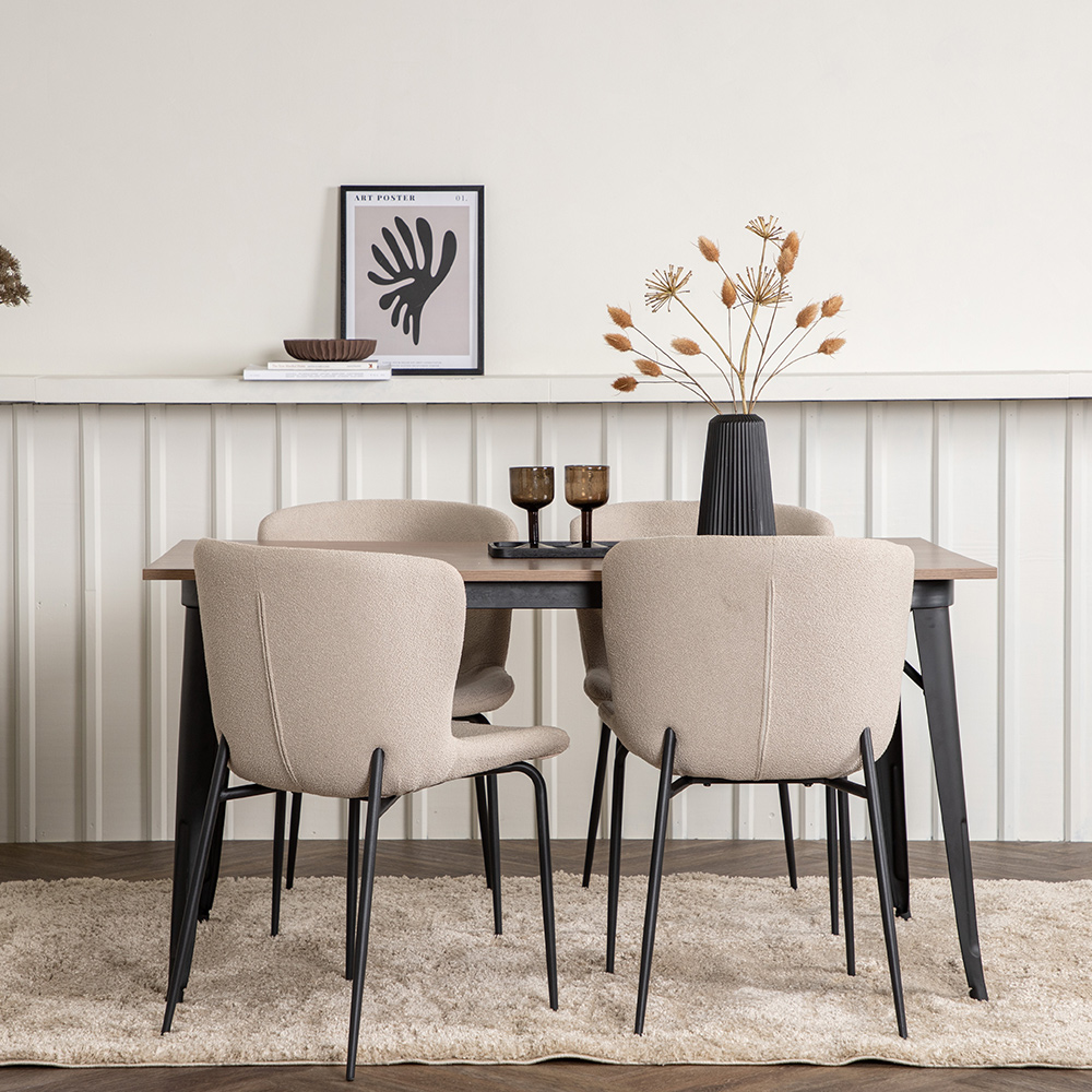 Matgrupp Venture Home Tempe med 4 Modesto Stolar