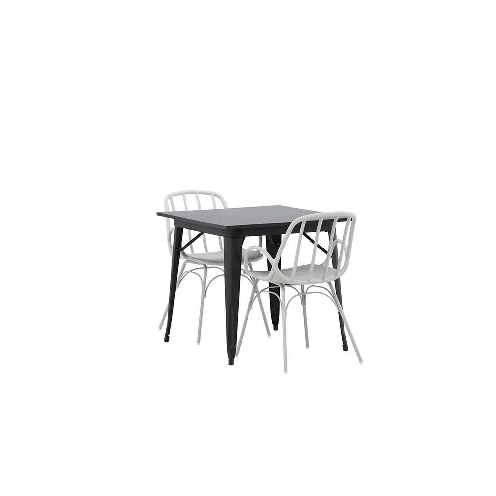 Matgrupp Venture Home Tempe 80 cm med 2 Dyrön Stolar