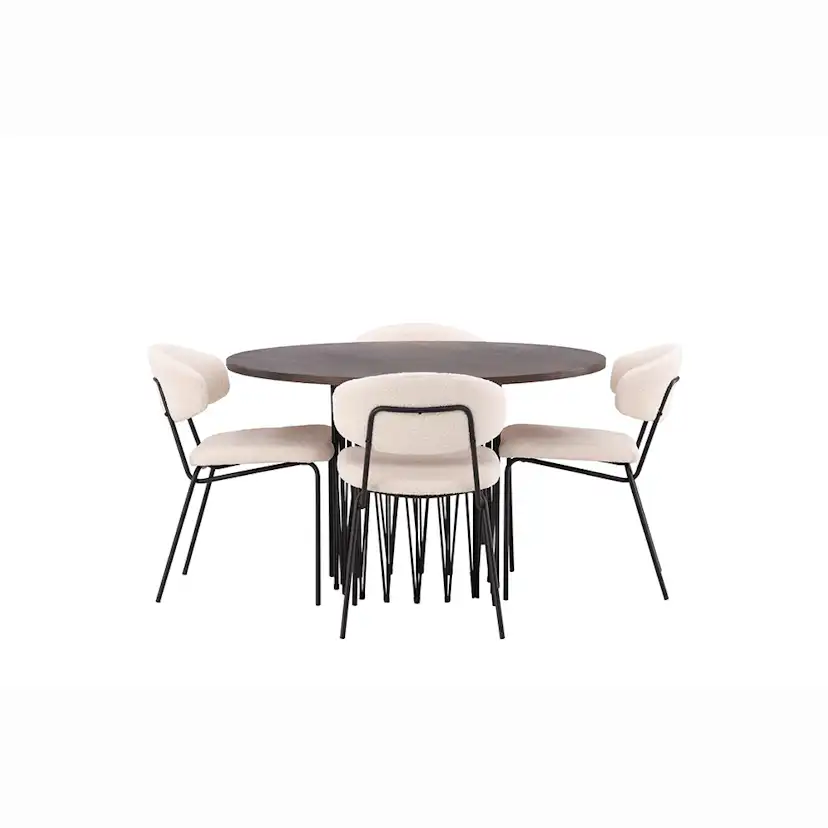 Matgrupp furniture/fashion Stone med 4 Chico Stolar Runt