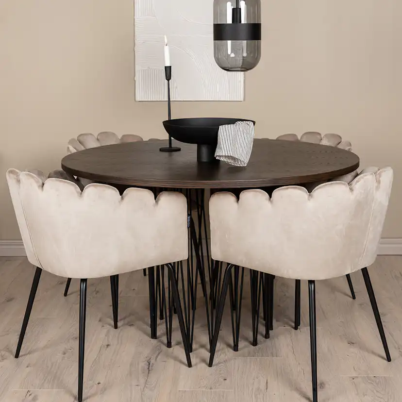 Matgrupp furniture/fashion Stone med 4 Limhamn Stolar Runt