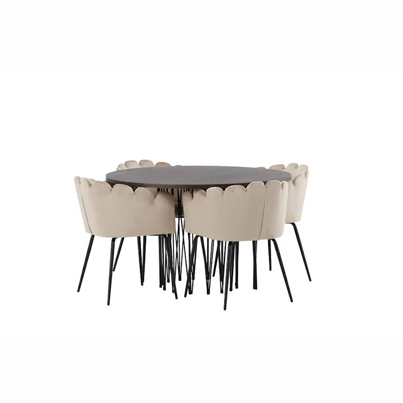 Matgrupp furniture/fashion Stone med 4 Limhamn Stolar Runt