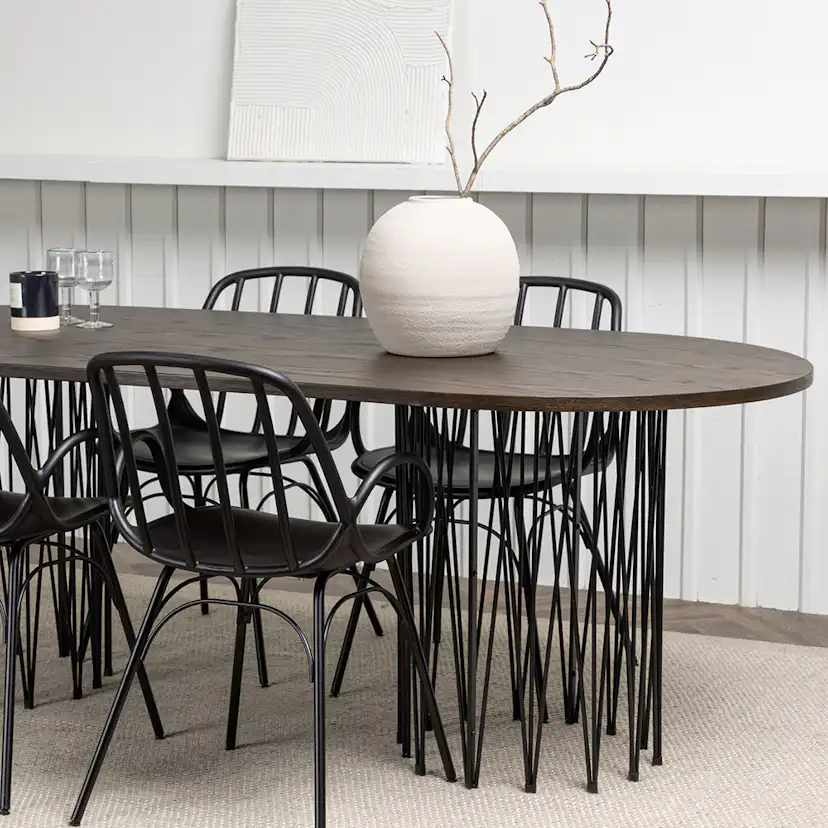 Matgrupp furniture/fashion Stone med 4 Dyrön Stolar