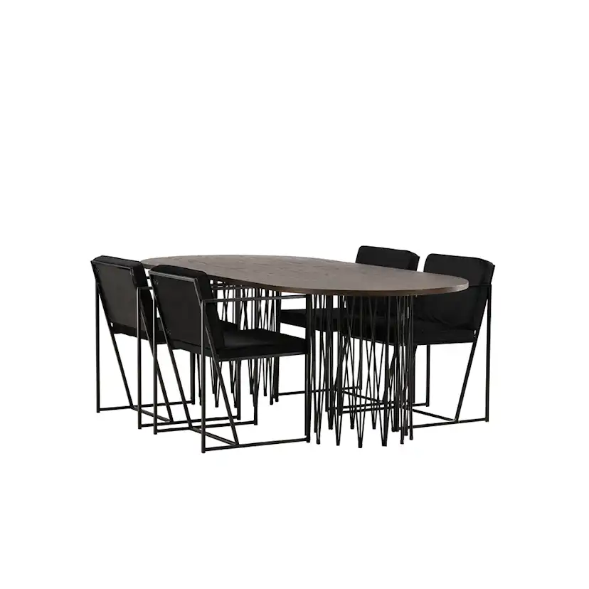 Matgrupp furniture/fashion Stone Oval med 4 Richmond Stolar