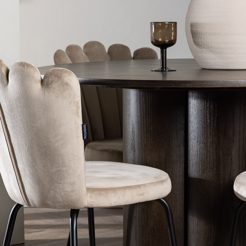 Matgrupp Venture Home Olivia Ø 110 cm med 4 Limhamn Stolar