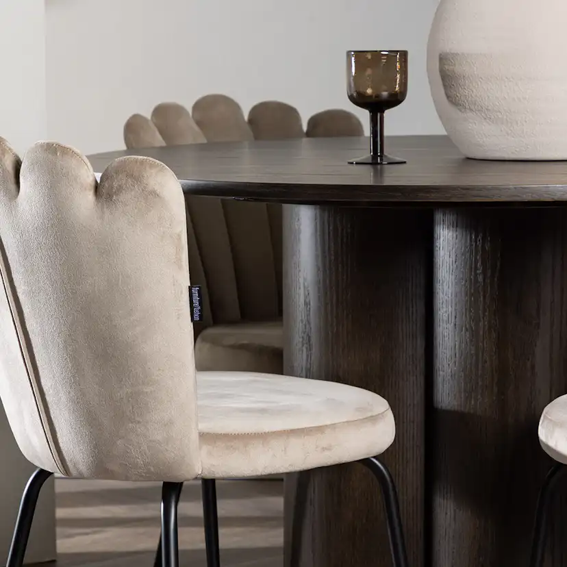 Matgrupp Venture Home Olivia Ø 110 cm med 4 Limhamn Stolar