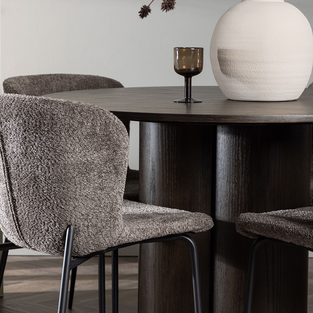 Matgrupp Venture Home Olivia Ø 110 cm med 4 Modesto Stolar
