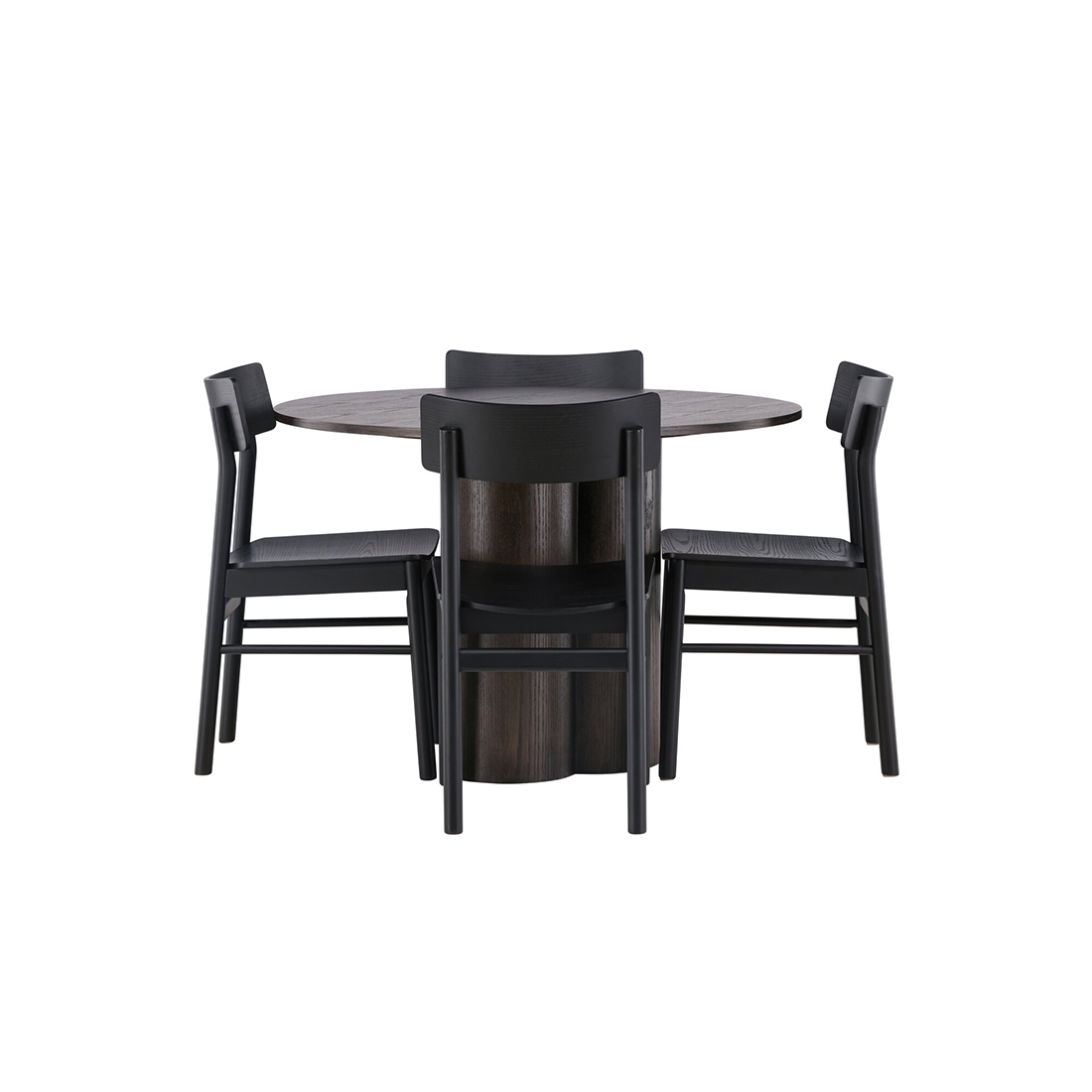 Matgrupp Venture Home Olivia Ø110 cm med 4st Montros Matstolar