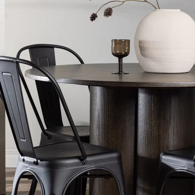 Matgrupp Venture Home Olivia Ø 110 cm med 4 Tempe Stolar