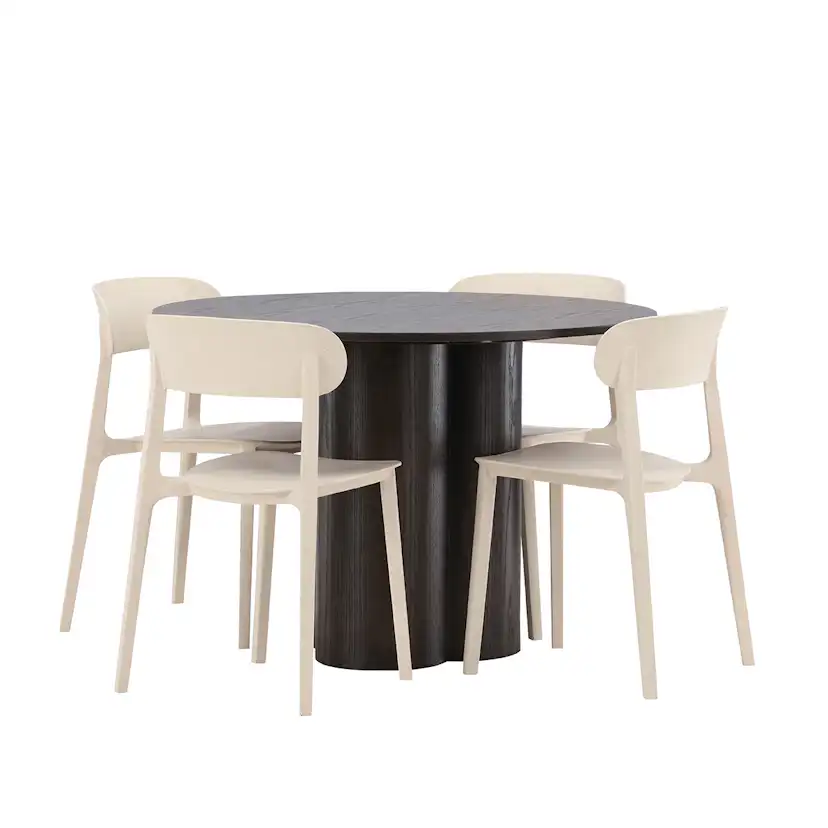 Matgrupp Venture Home Olivia med 4 Åstol Stolar