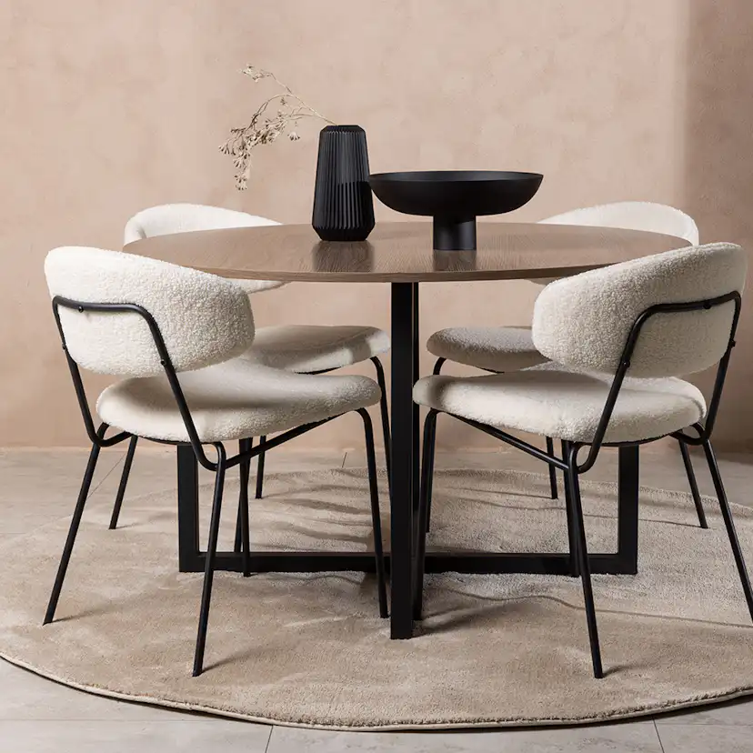 Matgrupp Venture Home Durango Ø 120 cm med 4 Chico Stolar