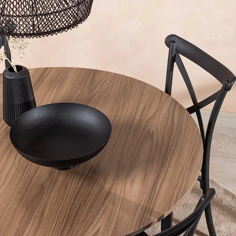 Matgrupp Venture Home Durango Ø 120 cm med 4 Crosett Stolar