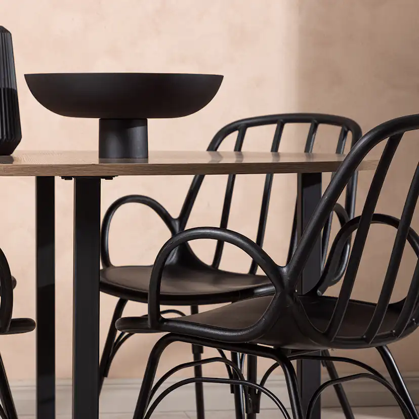 Matgrupp Venture Home Durango Ø 120 cm med 4 Dyrön Stolar